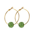 Women Fashion Pearl Drop Stainless Steel Earrings, Tassel Jewelry Crystal Stainless Steel Hoop Earring